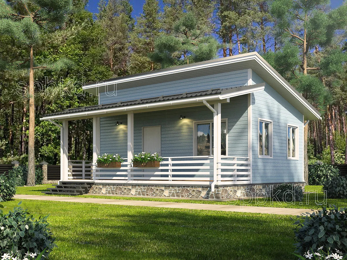 Одноэтажный каркасный дом "Колосково"